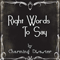Right Words To Say (Single)
