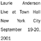 Live In New York (CD 1) - Laurie Anderson (Anderson, Laurie)